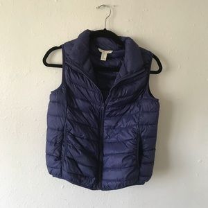 Blue puffy vest